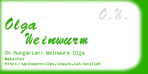 olga weinwurm business card